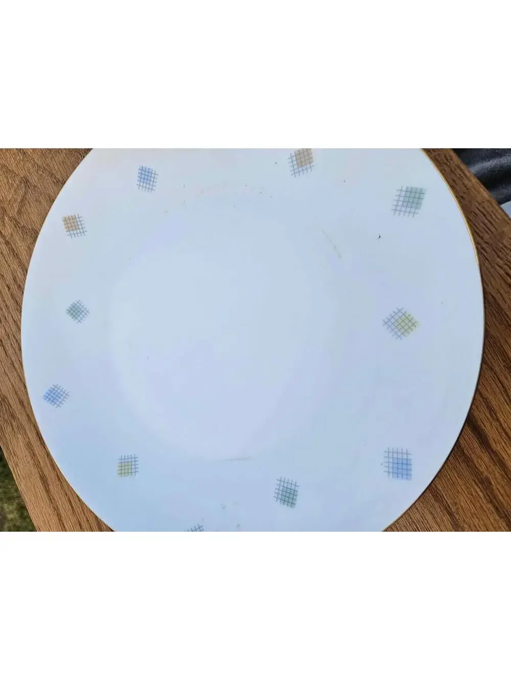 Vintage Seltmann Weiden Liane 3pc Place Setting | Pastel Geometric Bavaria China